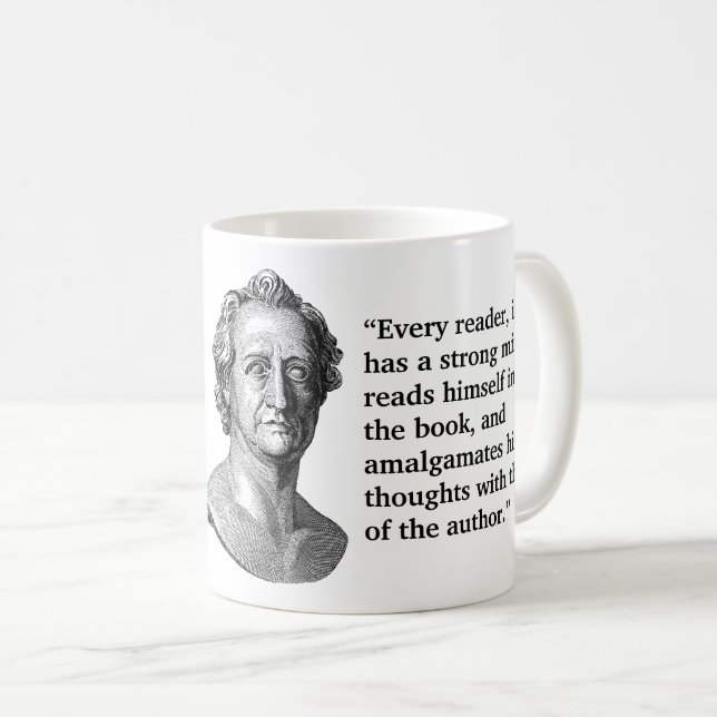 Goethe-citat för läsare kaffemugg (Framsida höger)