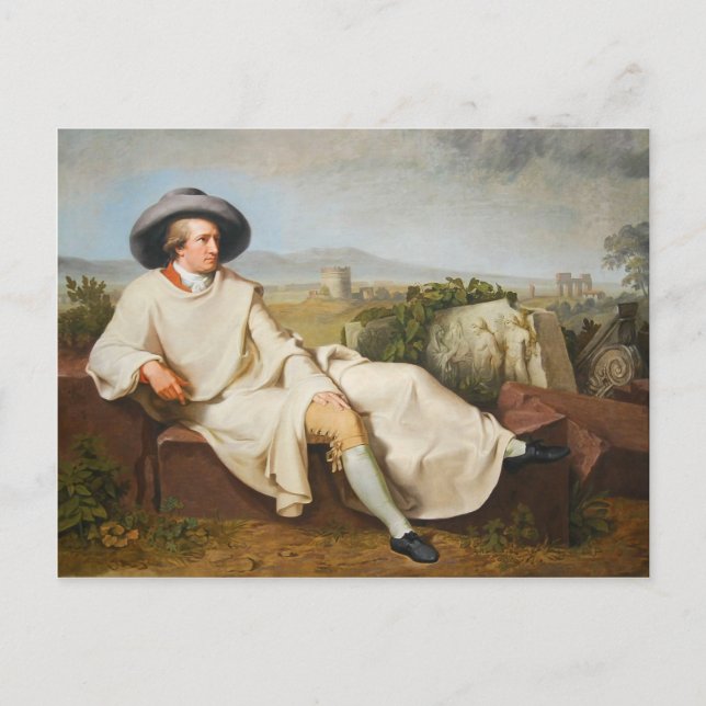 Goethe i Roman Campagna av Tischbein 1787 Vykort (Framsida)