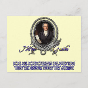 Goethe Quote on Freedom and Delusion Vykort