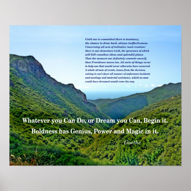 Goethe Quote Poster (Framsidan)
