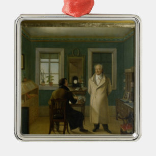 Goethe som dikterar till hans kontorist John, 1834 Julgransprydnad Metall
