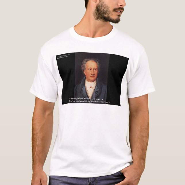 Goethe "Vacker Värld" Citat Presentkort Etc Tee (Framsida)