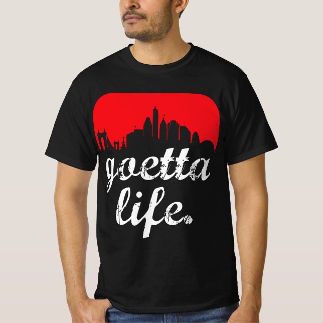 Goetta Life Cincinnati Skyline Funny Cincinnati Fo T Shirt (Framsida)