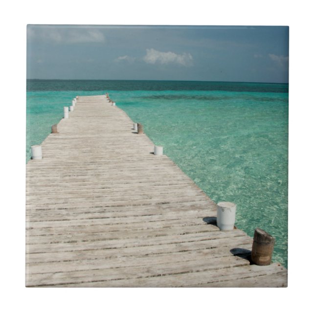 Goff Caye, en populär Barrier Reef Island Kakelplatta (Framsidan)