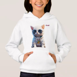 Goggles & Cat Kids Hoodie T Shirt