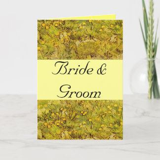 Gogh Gula Blommor Whimsical Bröllop Personligheter Kort