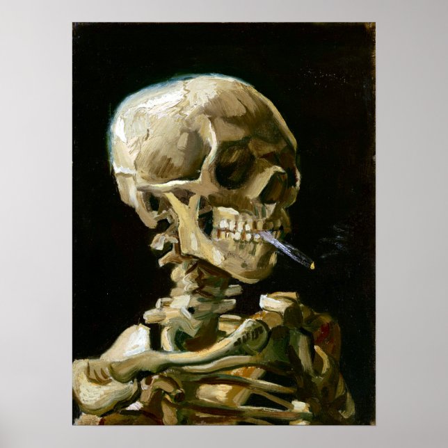 Gogh Head of a Skeleton with a Burning Cigarette Poster (Framsidan)