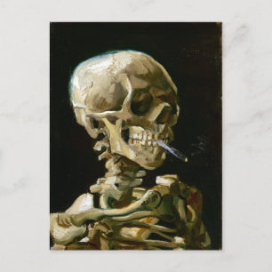 Gogh Head of a Skeleton with a Burning Cigarette Vykort