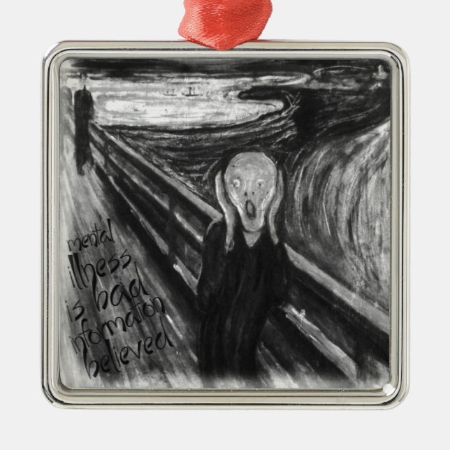 Gogh mental nyinspelning: Skriet av Edvard Munch Julgransprydnad Metall (Framsidan)