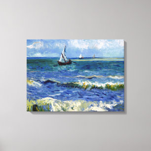 Gogh-Sjölandskapet nära Les Saintes-Maries-de-la-M Canvastryck
