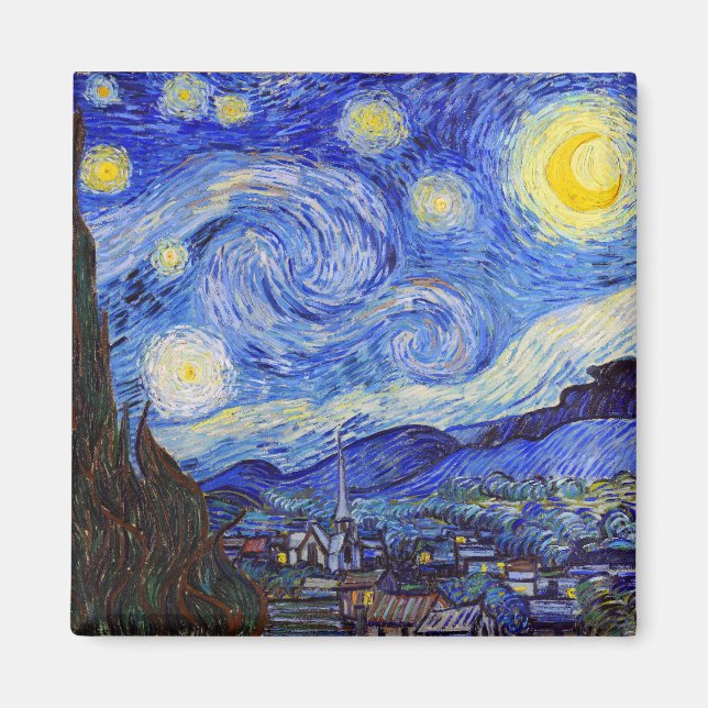 Gogh , “Starry Night” Magnet (Framsidan)