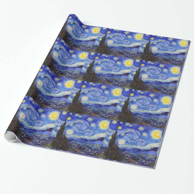 Gogh , “Starry Night” Presentpapper (Utrullad)