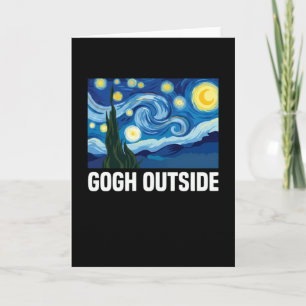 Gogh Utomhusälskare Natur Inspirerande Stjärnklar Kort