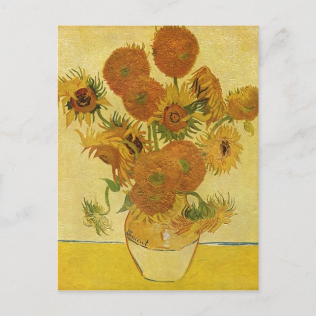 Gogh, Vincent Willem van Stilleben mit Sonnenblume Vykort (Framsida)