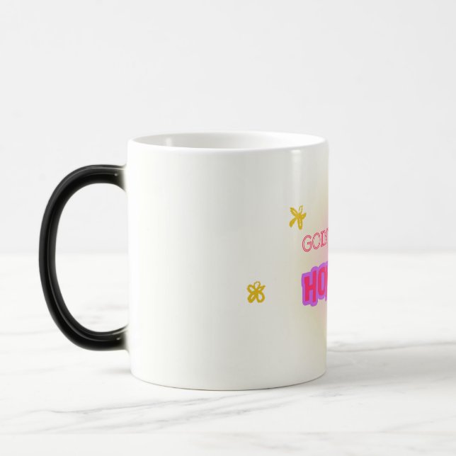 "Goin' Back to Honolulu" Retro Tropical Keramisk M Magisk Mugg (Vänster)