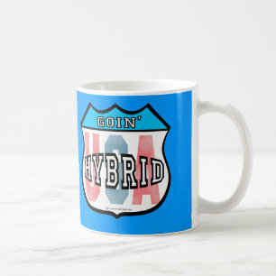 Goin Hybrid Patriotic Car Logotyp Art Kaffemugg
