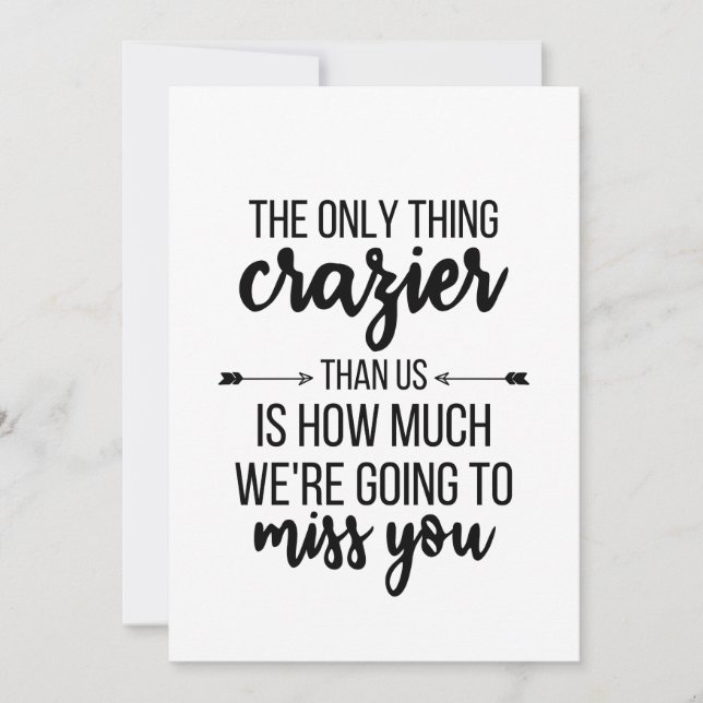 "Going Away Gift, Chef Lämnande, Best Friend Gift" Julkort (Framsida)