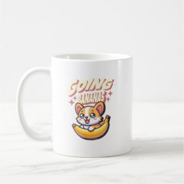 Going Bananas Funny Cute Corgi Kaffemugg