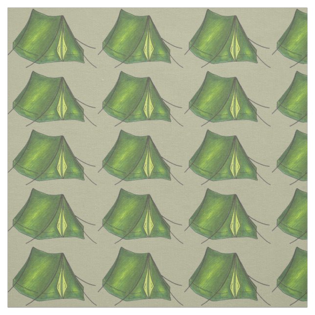 Going Camping Campground Pitch A Tält Camp Grönt Tyg (Provkarta)