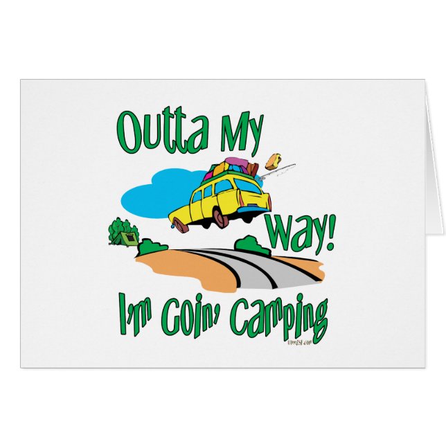 Going Camping Hälsningskort (Framsidan Horizontal)