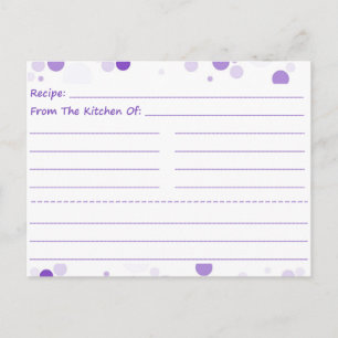 Going Dotty Blank Rececipe Cards Vykort