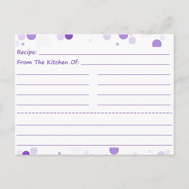 Going Dotty Blank Rececipe Cards Vykort (Framsida)