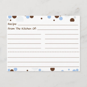 Going Dotty Blank Rececipe Cards Vykort