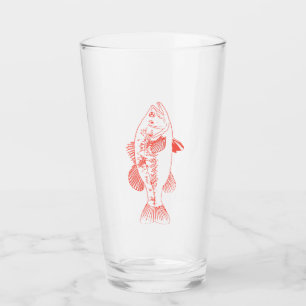 Going Fishing & Hunting - Fiske Pint Glass Glaskopp