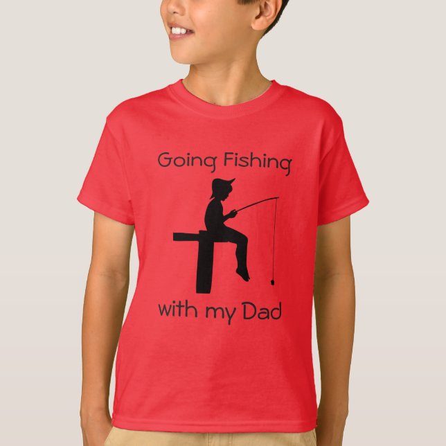 Going Fishing with Pappa Boys Shirt Tee Shirt (Framsida)