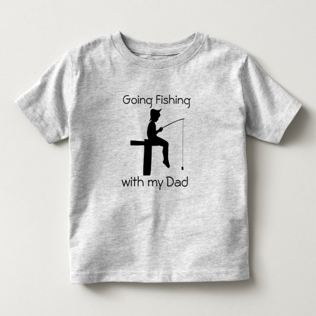 Going Fishing with Pappa Boys Shirt Tröja (Framsida)