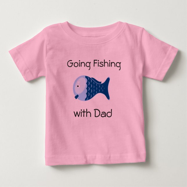 Going Fishing with Pappa Småbarn Shirt T-shirt (Framsida)