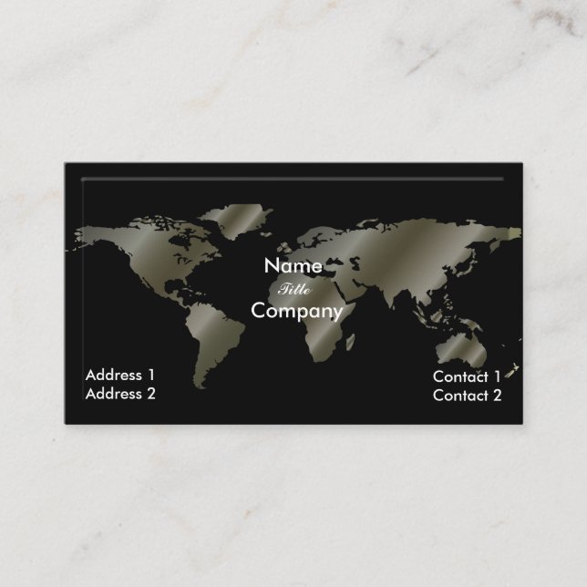 Going Global /silver visitkort (Framsida)