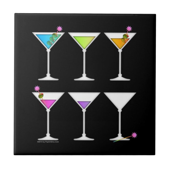 Going, Going, Gone Försvinnande Martinis Coaster T Kakelplatta (Framsidan)