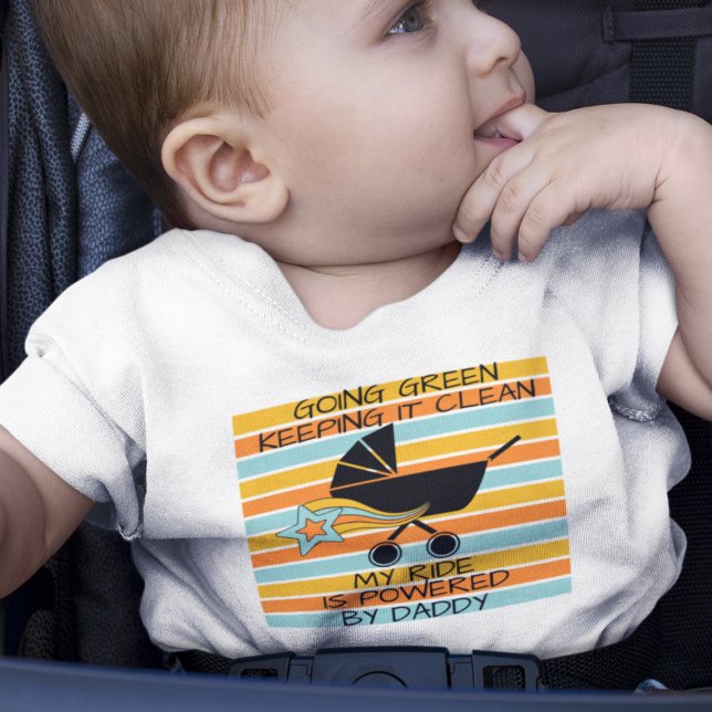 Going Green Baby Vagn Silhuett T Shirt (You can place this design on a baby bodysuit or a T-shirt!)