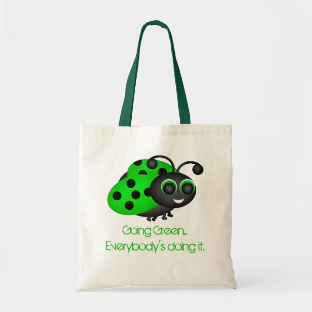 Going Grönt Ladybug Bag Tygkasse (Framsidan)