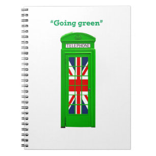 "Going grönt" mobil box i London Anteckningsbok