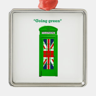 "Going grönt" mobil box i London Julgransprydnad Metall