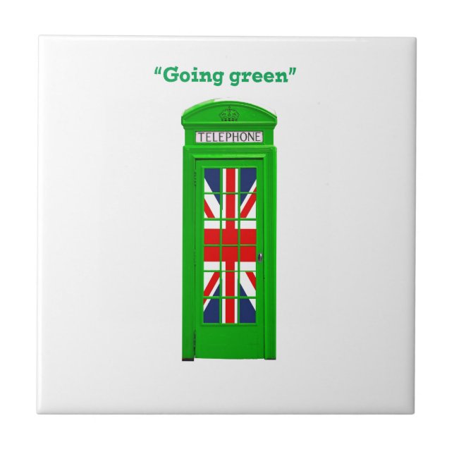 "Going grönt" mobil box i London Kakelplatta (Framsidan)