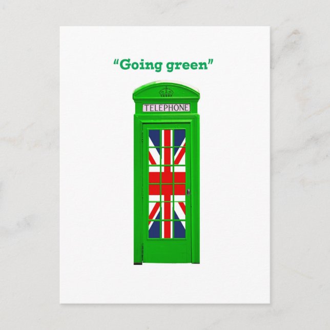 "Going grönt" mobil box i London Vykort (Framsida)