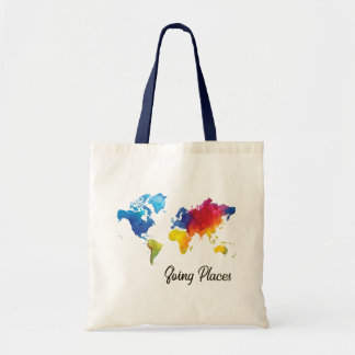 Going Ställe World Map Tote Bag Tygkasse