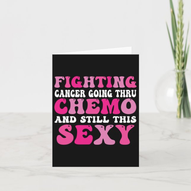 Going Thru Chemo Inspirational Breast Cancer Medve Kort (Framsida)