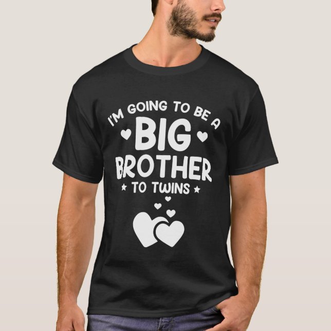 Going To Be a Big Brother To Twins Promoted New Bi T Shirt (Framsida)