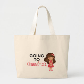Going to Grandma’s Tote – Brunette Granddaughter Jumbo Tygkasse