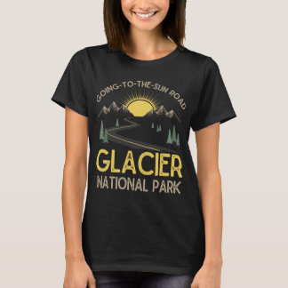 Going to the Sol Road Glacier National Park Retro T Shirt