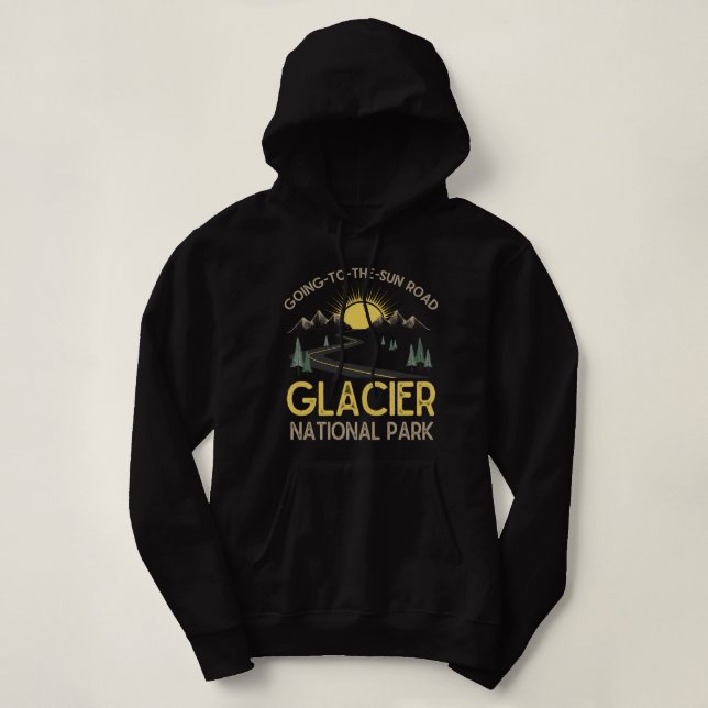 Going to the Sol Road Glacier National Park Retro T Shirt (Design framsida)