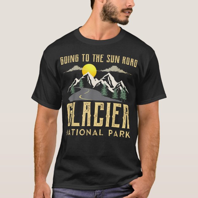 Going To The Sun Road Montana Glacär T Shirt (Framsida)