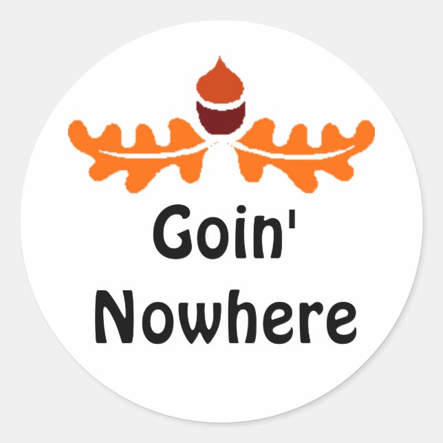 Goin'Nowhere Runt Klistermärke (Framsida)