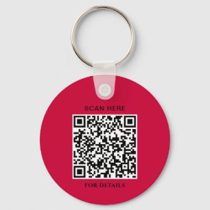 Goji Berry Logotyp Keychain med QR-kod Nyckelring