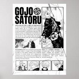 Gojo Satoru Manga Art – Jujutsu Kaisen, FanArt Poster