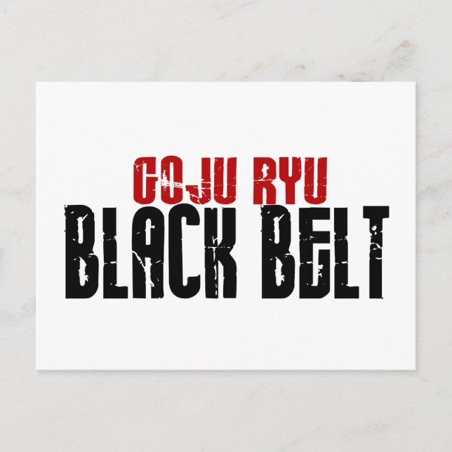 Goju Ryu Black Bälte Vykort (Framsida)
